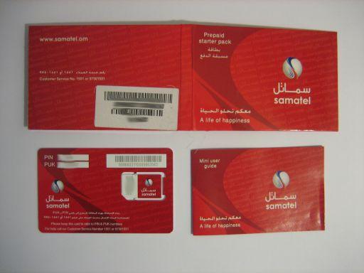 samatel, prepaid UMTS SIM Karte, Oman, Starterpaket