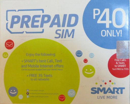 SMART, prepaid UMTS SIM Karte, Philippinen, Starterpaket