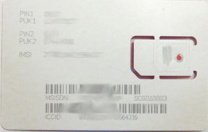 Vodafone prepaid SIM Karte, Malta, SIM Karte im Kunststoffkartenhalter