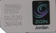 Zain prepaid SIM Karte Jordanien, SIM Karte