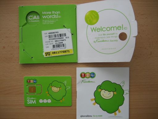 AIS 1 2 call prepaid SIM Karte, Thailand Starter Set