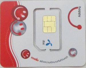 DTAC Kong Kra Pun prepaid SIM Karte im Kunststoffhalter