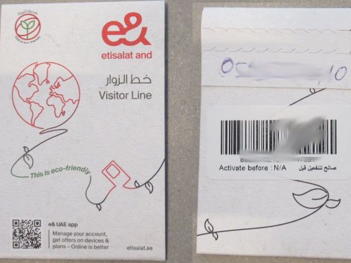etisalat and Visitor Line prepaid SIM Karte, Vereinigte Arabische Emirate, Starterpaket