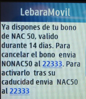 Lebara móvil, prepaid UMTS SIM Karte, Spanien, Sprachpaket NONAC50