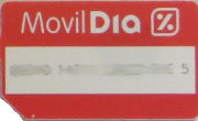 MovilDIA, prepaid UMTS SIM Karte, Spanien, SIM Karte Vorderseite