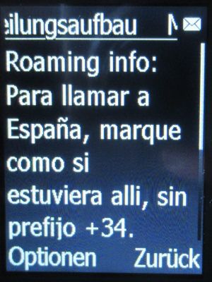 Movistar Prepago Plus - Total, prepaid SIM Karte, Spanien, Info Anrufe nach Spanien auf einem doro® Primo&trade; 413