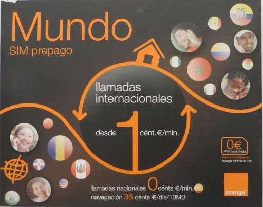 Mundo SIM prepago, orange™, prepaid UMTS SIM Karte, Spanien, Starterpaket