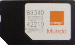 Mundo SIM prepago, orange™, prepaid SIM Karte, Spanien, Rückseite