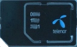 telenor prepaid SIM Karte Ungarn, SIM Karte Rückseite