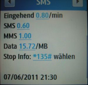 yallo prepaid SIM Karte, Schweiz, Roaming Info SMS Teil 2 in Deutschland