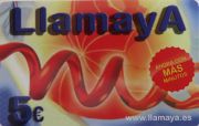 LlamayA calling card, prepaid Telefonkarte, Spanien, Vorderseite