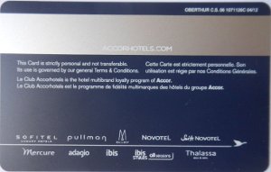 Le Club Accorhotels Card Silver Status Rückseite