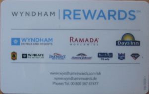 Wyndham Rewards® Mitgliedskarte Rückseite