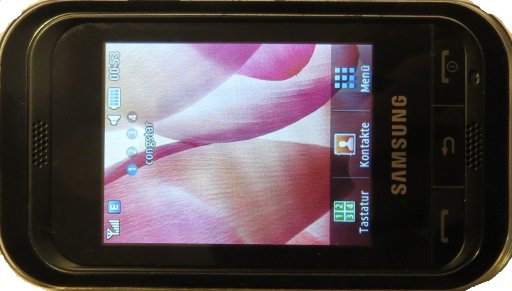 Samsung, Mobiltelefon, GT–C3300K, Gehäuse mit Hauptbildschirm