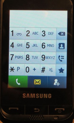 Samsung, Mobiltelefon, GT–C3300K, virtuelle Tastatur