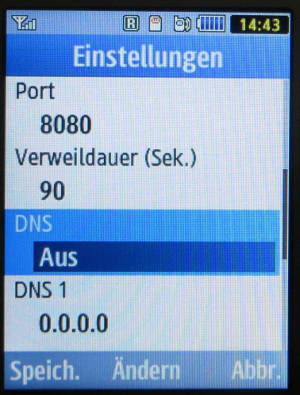 Samsung, Mobiltelefon, Internet, GT–C3590, Internetprofile Einstellungen