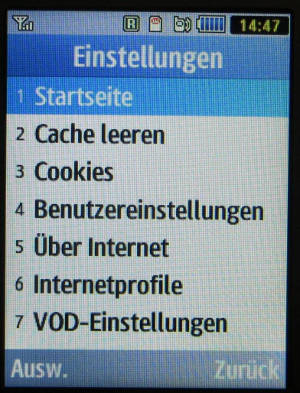 Samsung, Mobiltelefon, Internet, GT–C3590, Internet Browser Einstellungen