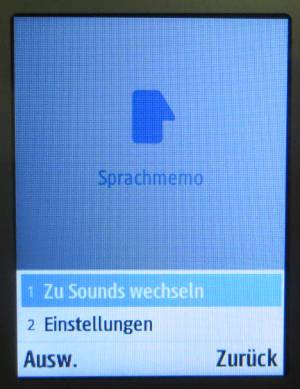 Samsung, Mobiltelefon, Sprachmemo, GT–C3590, Sprachmemo Wiedergabe