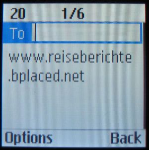 Samsung, Mobiltelefon, GT–E1050, SMS schreiben mit T9 Eingabehilfe