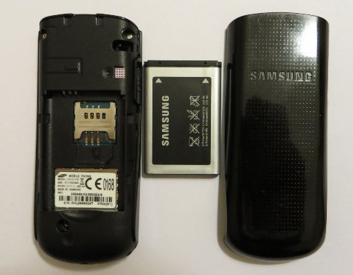 Samsung, Mobiltelefon, GT–E1170, Batterie und Abdeckung