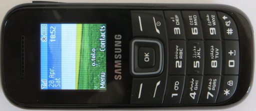 Samsung, Mobiltelefon, GT–E1200M, Ansicht von oben