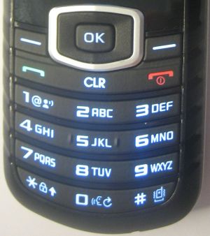 Samsung, Mobiltelefon, SCH–R100, beleuchtete Tastatur
