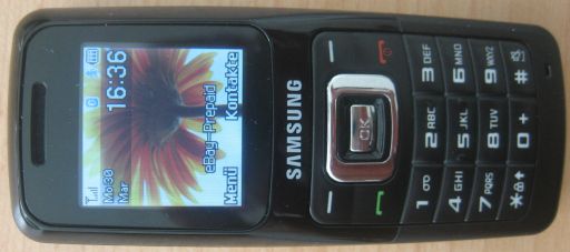 Samsung, Mobiltelefon, SGH–B130, Ansicht von oben