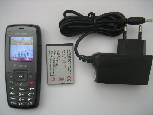 Samsung, Mobiltelefon, SGH–C140, Original Akku, No Name Akku und Ladegerät
