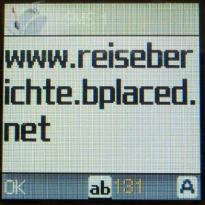 Samsung, Mobiltelefon, SGH–E600, SMS mit T9 Eingabehilfe, hier deaktivert