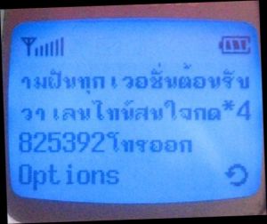 Samsung, Mobiltelefon, SGH–R220, Display mit Thai Schrift