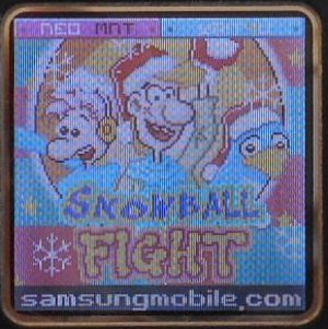 Samsung, Mobiltelefon, SGH–X100, Java™ Spiel SnowballFight