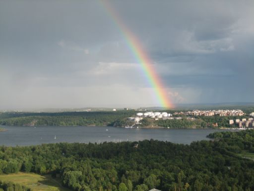 Stockholm, Schweden, Ausblick vom Fernsehturm Kaknästornet