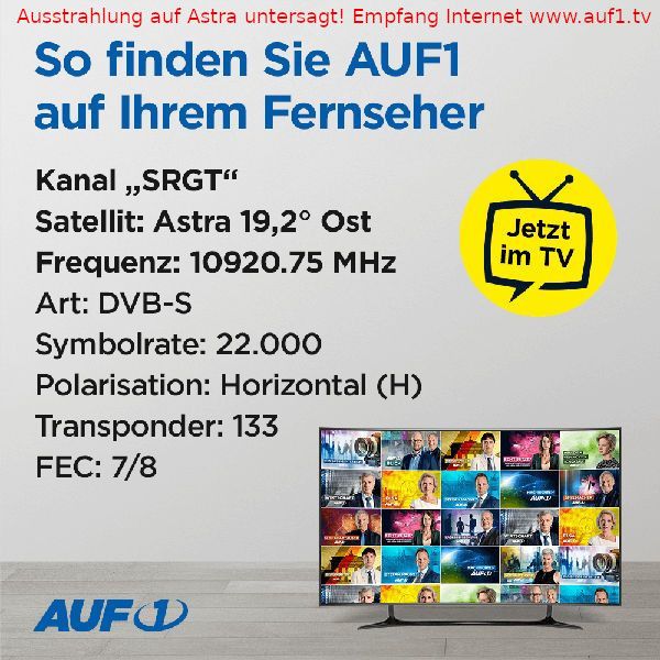 TechniSat HD-S 223 DVR, Satelliten Receiver DVB-S2, https://www.auf1.tv/