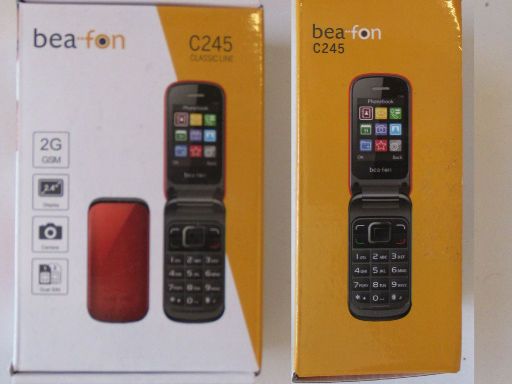 Bea-fon C245 Mobiltelefon, Verpackung