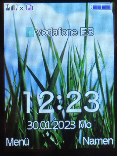 Bea-fon C245 Mobiltelefon, Startbildschirm