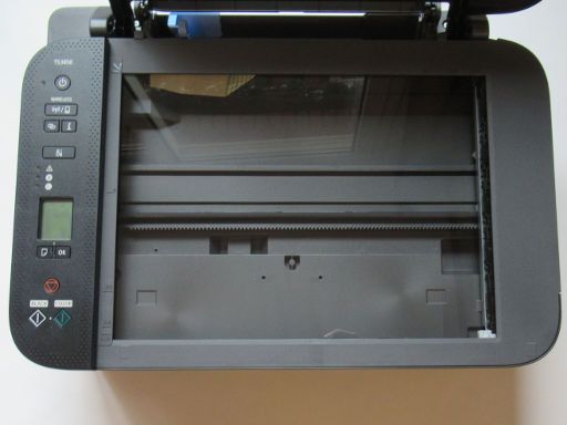 Canon PIXMA TS3450, Scanner mit geöffneter Abdeckung