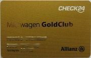 CHECK24, Mietwagen Gold Club Kundenkarte Vorderseite