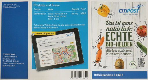 CITIPOST Markenheft Standardbrief 10 Stück 0,60 €