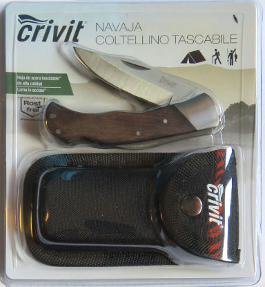 CRIVIT® Taschenmesser, Lidl, Verpackung mit Messer und Gürteltasche