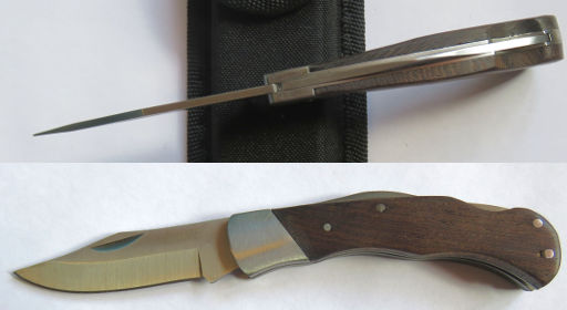 CRIVIT® Taschenmesser, Lidl, Taschenmesser mit Holzgriff