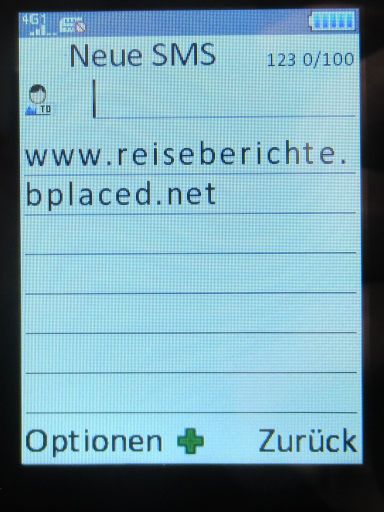 Mobiltelefon, danew KONNECT 42, SMS www.reiseberichte.bplaced.net
