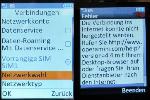Mobiltelefon, danew KONNECT 42, Internet Einstellungen