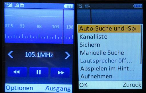 Mobiltelefon, danew KONNECT 42, UKW Radio