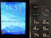 Mobiltelefon, danew KONNECT 42, Geh&auml;use ge&ouml;ffnet Bildschirm und Tastatur