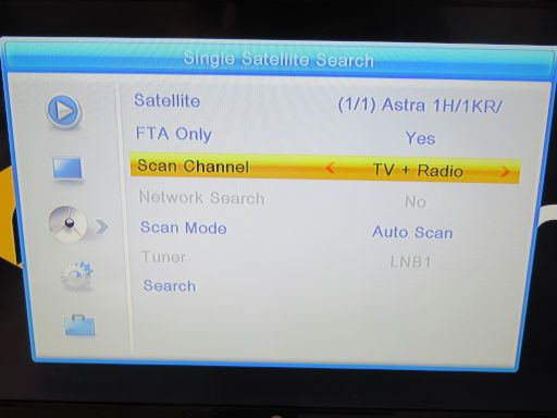 denver DVBS-206HD, Satelliten Receiver DVB-S2, Sendersuche ASTRA 19.2 E nur freie Sender