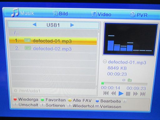 denver DVBS-206HD, Satelliten Receiver DVB-S2, USB Laufwerk mp3 Wiedergabe