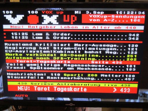 denver DVBS-206HD, Satelliten Receiver DVB-S2, Videotext VOX up