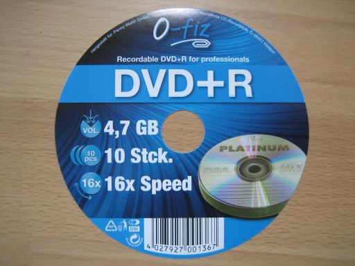 DVD +R, Penny O–fiz, Verbatim, PLATINUM®