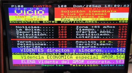 HIGH ONE TV Modell HI2403HD-MM, Videotext La Cuatro Spanien