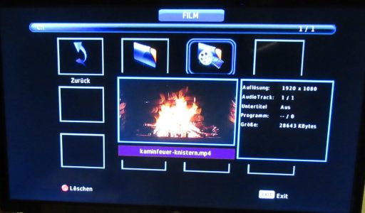 HIGH ONE TV Modell HI2403HD-MM, USB mp4 Dateien